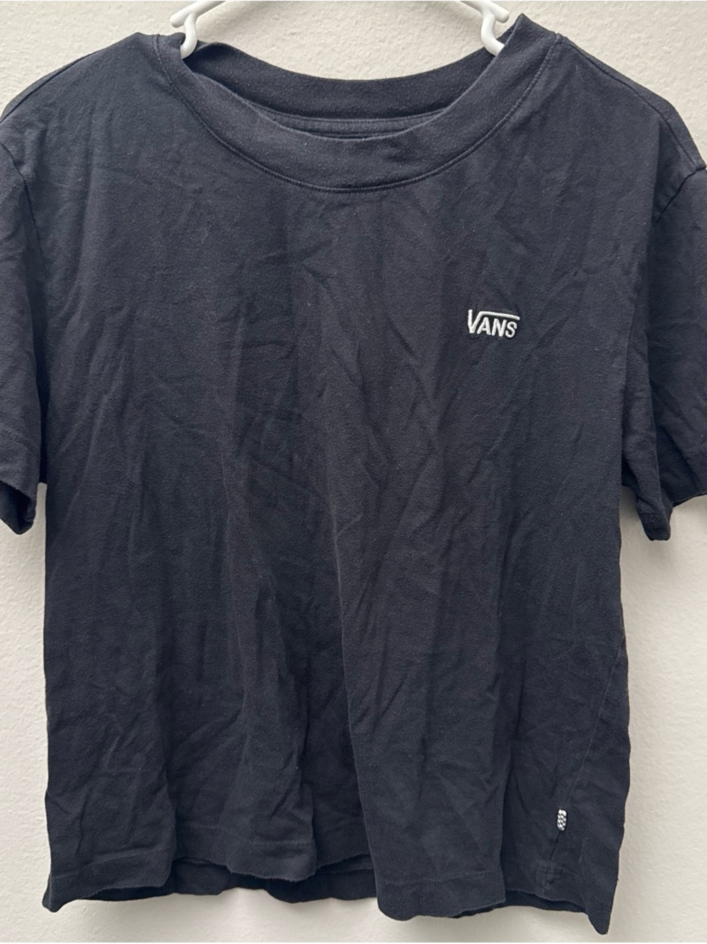 Vans Black Short-Sleeve Logo Tee